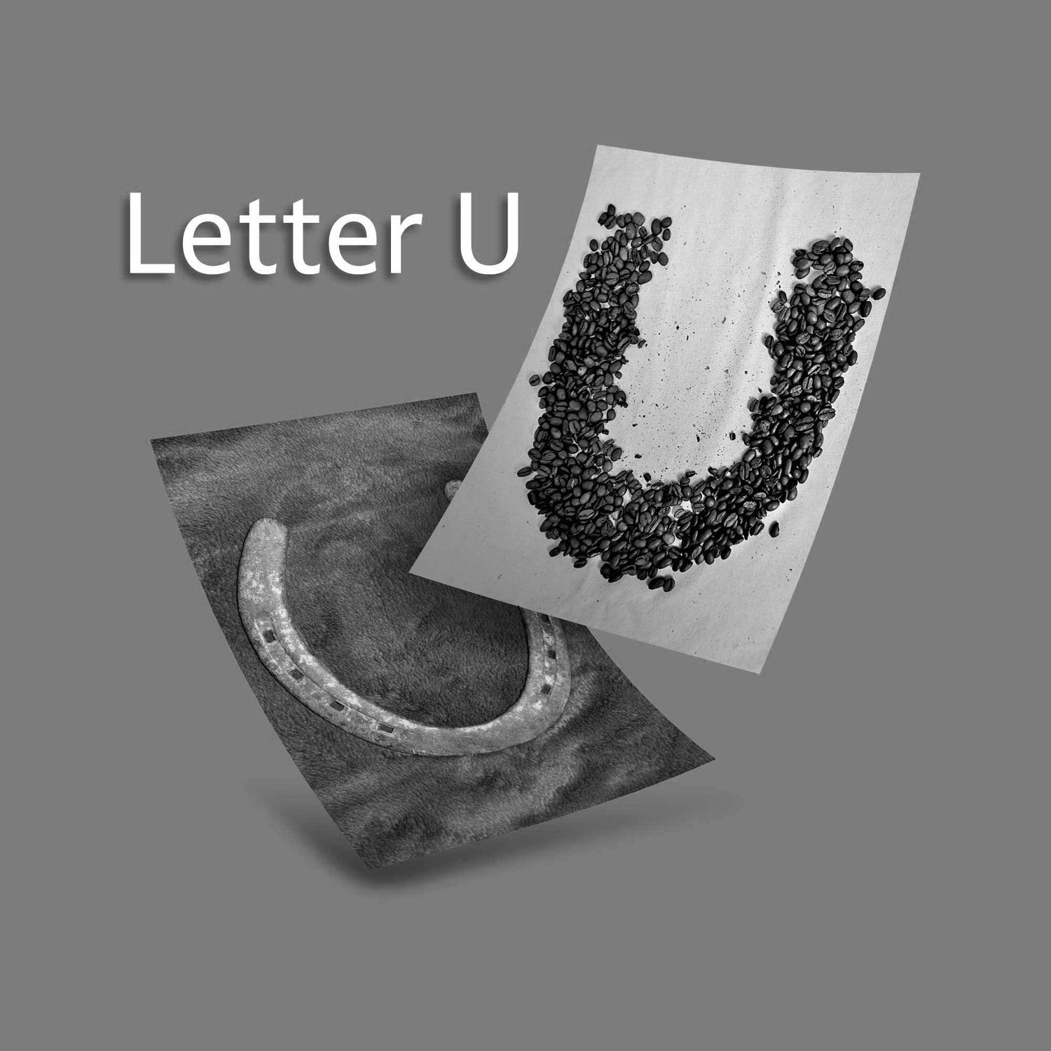 Black and White Letter U