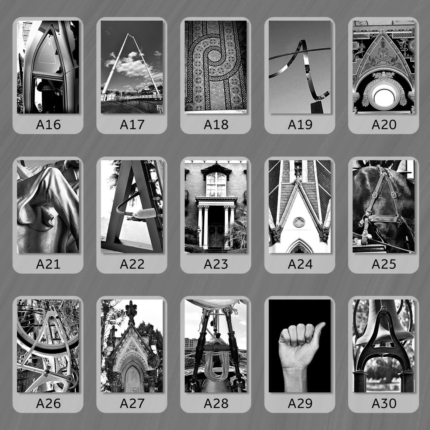 Black and White Letter A