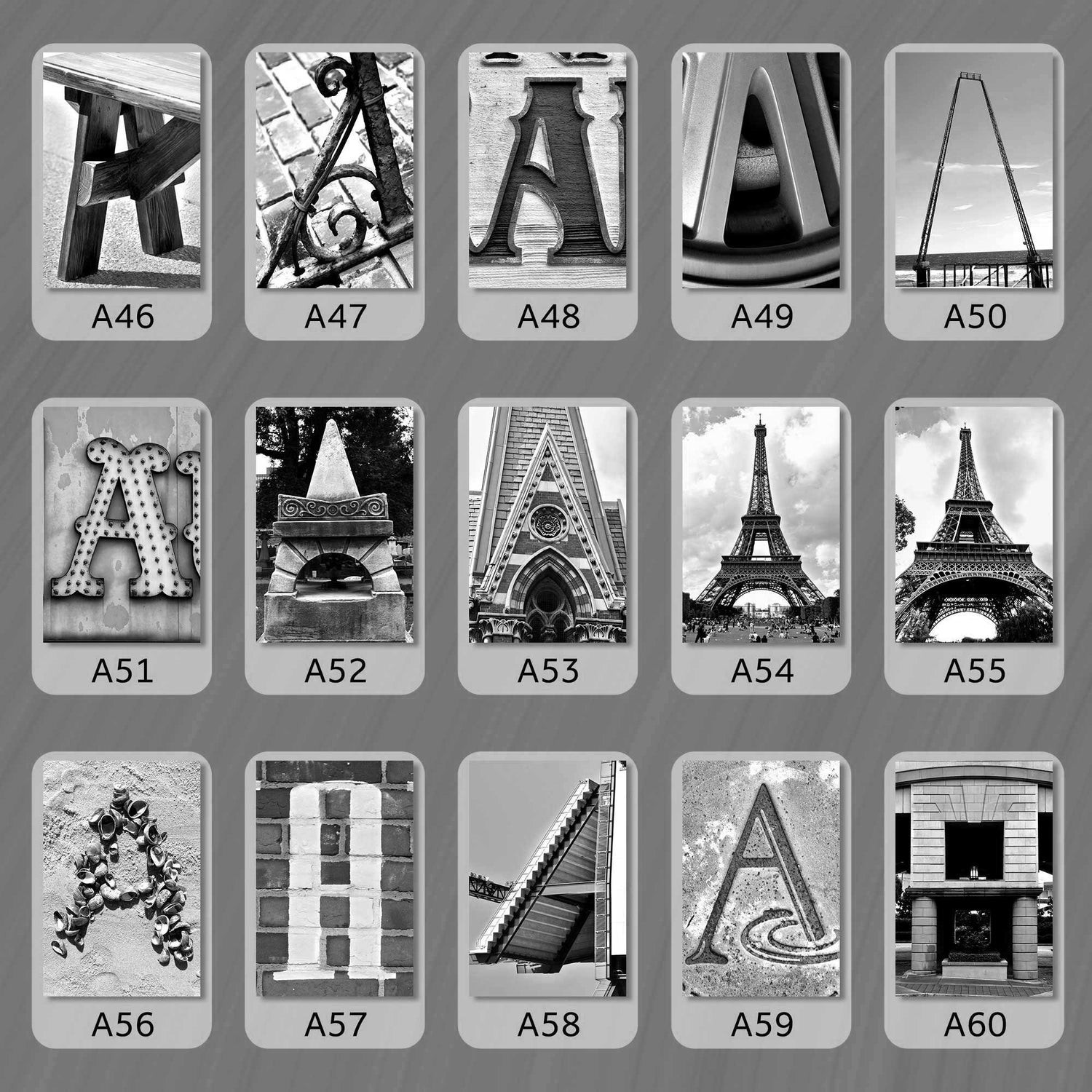 Black and White Letter A