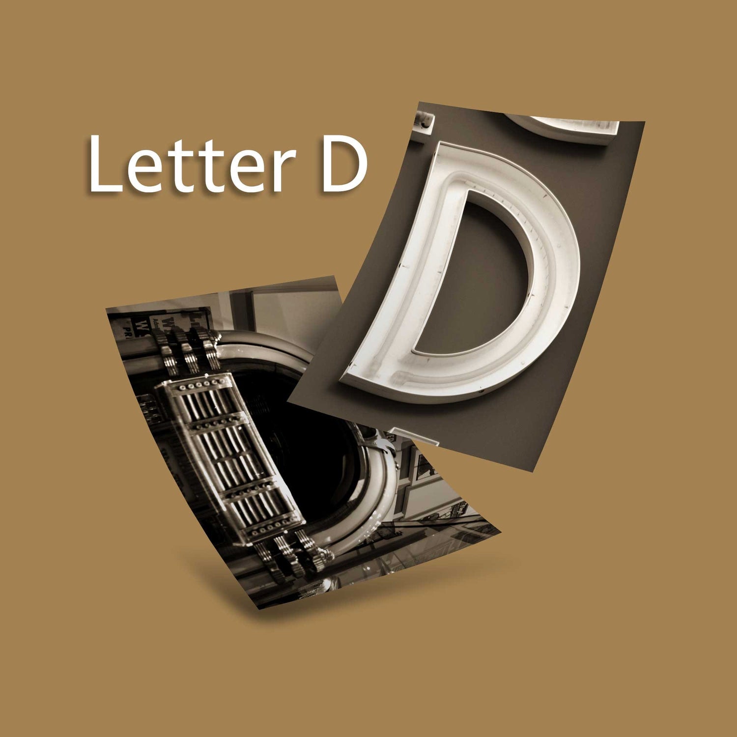 Sepia Letter D