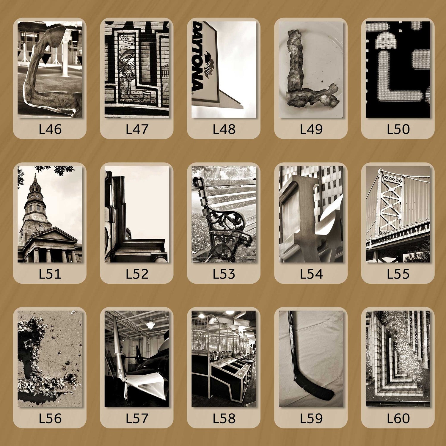 Sepia Letter L