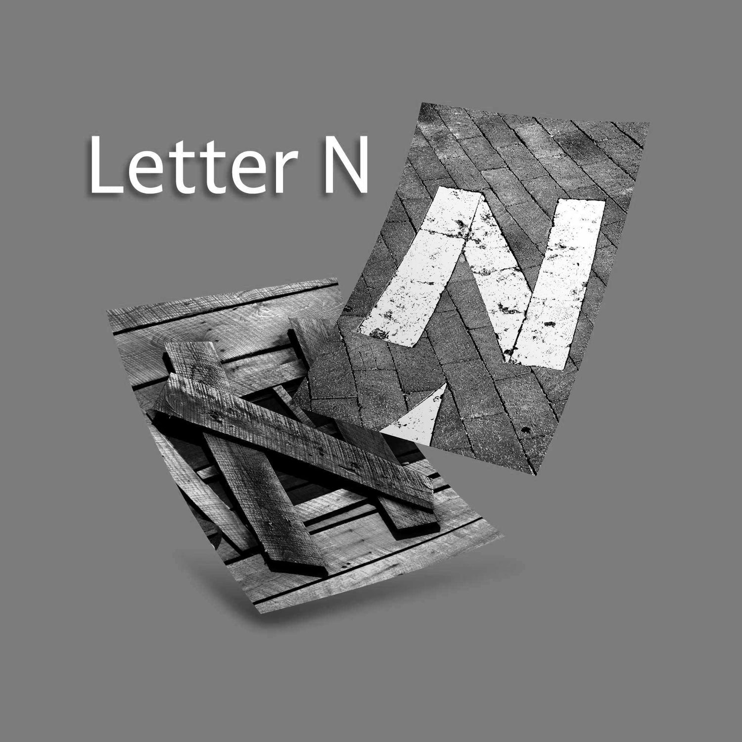 Black and White Letter N