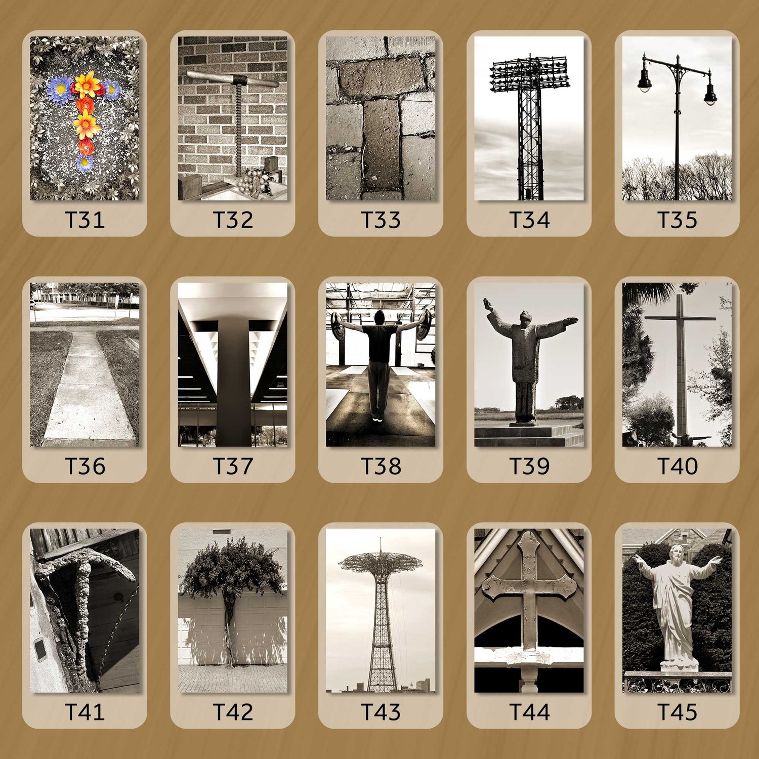 Sepia Letter T