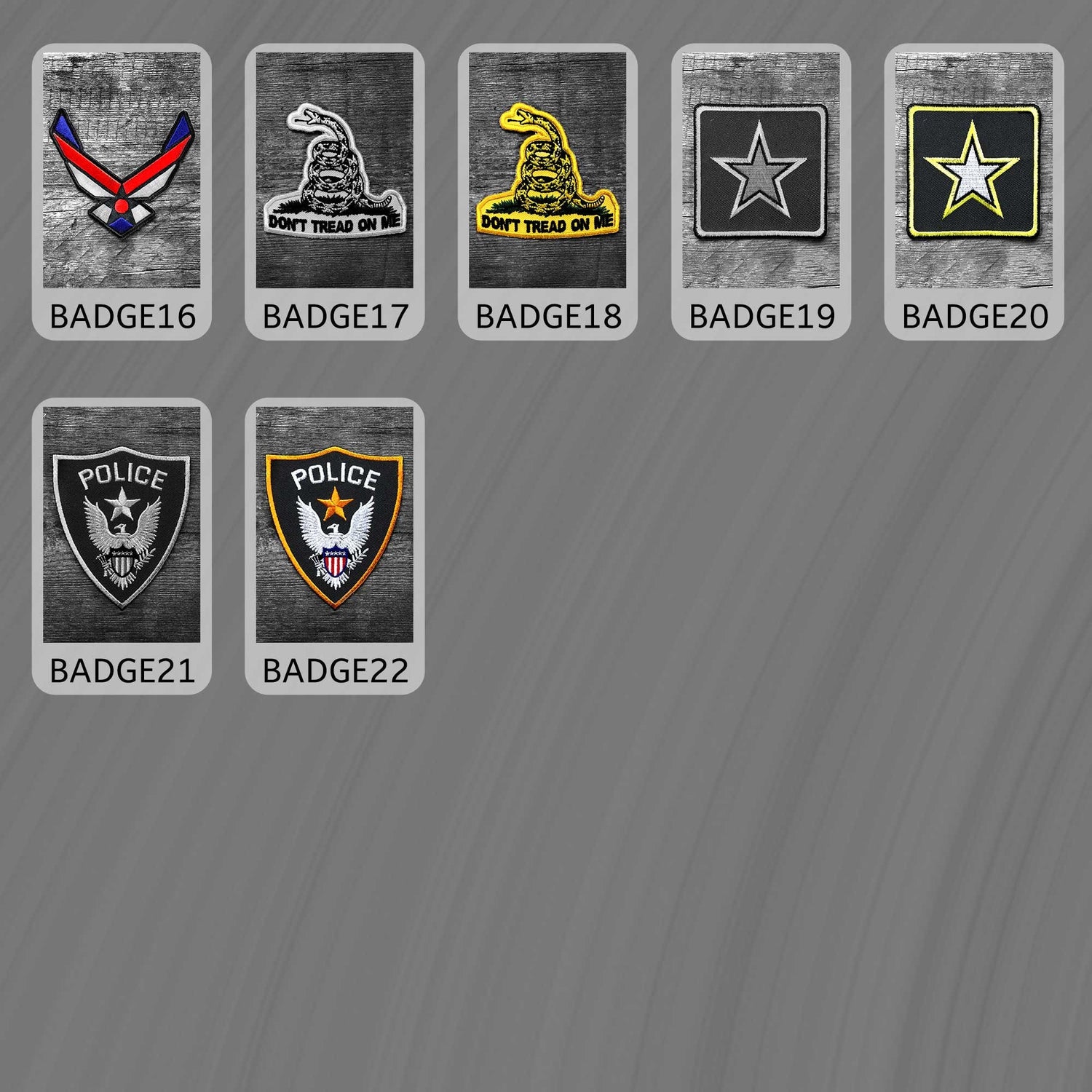 Black and White Badges