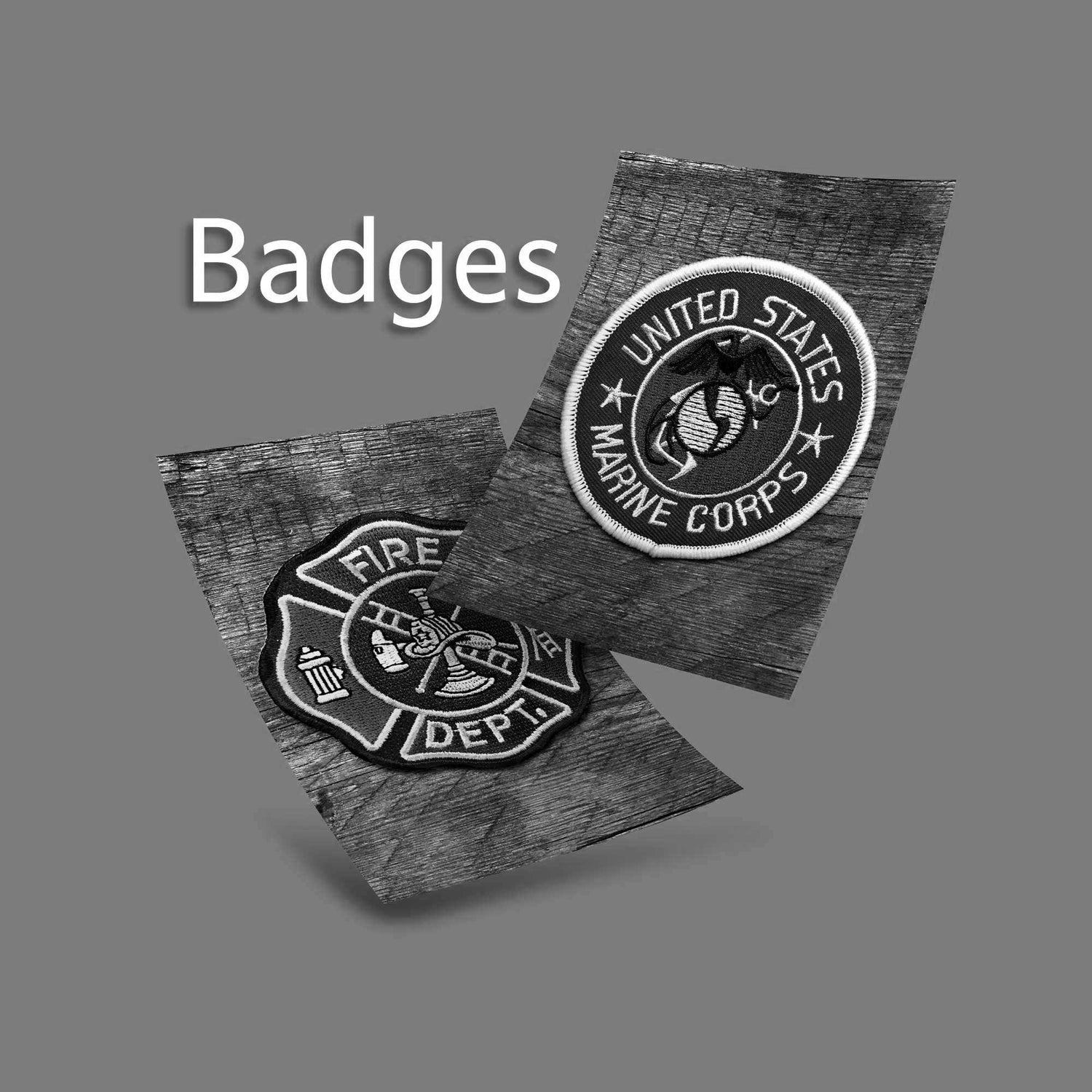 Black and White Badges