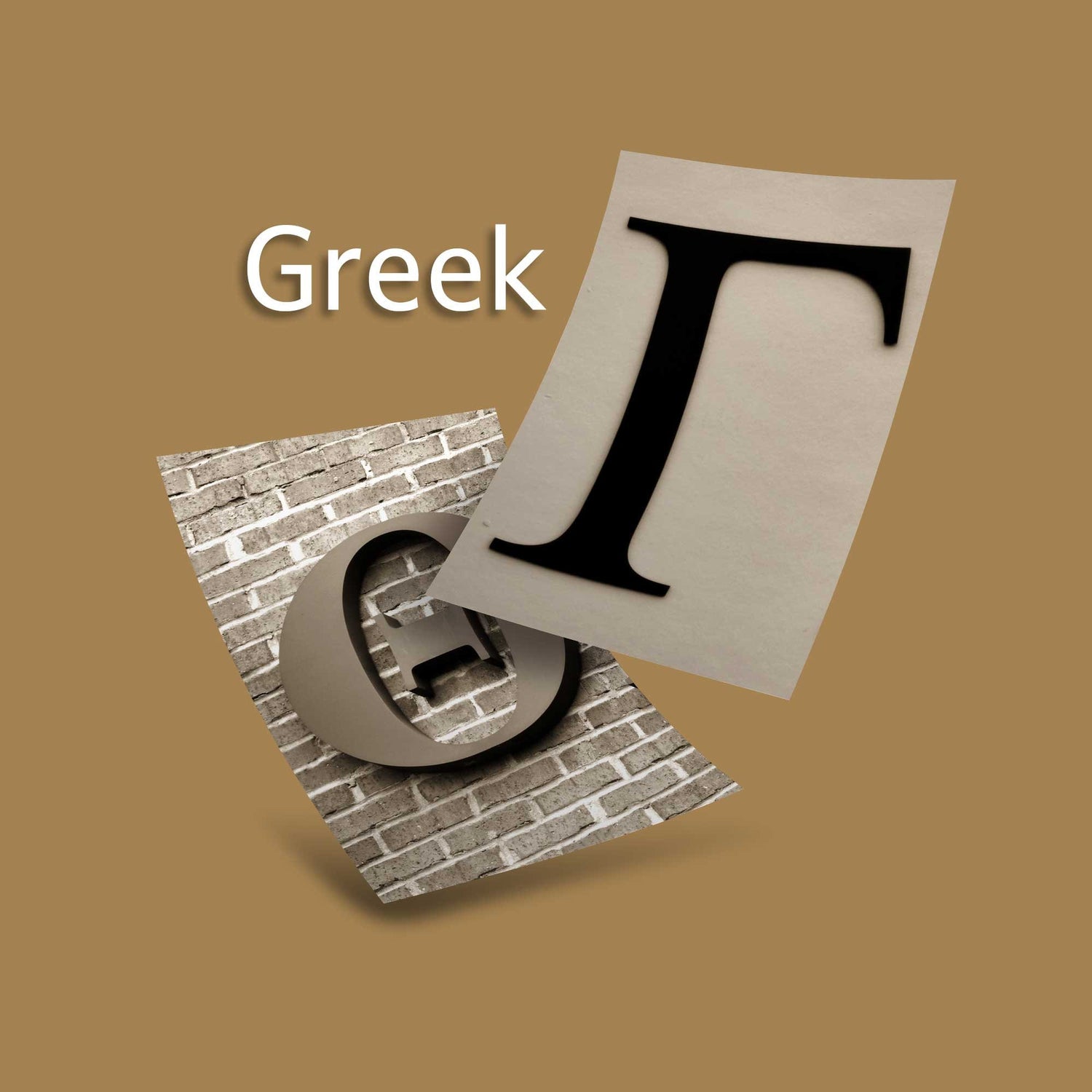 Sepia Greek Letters