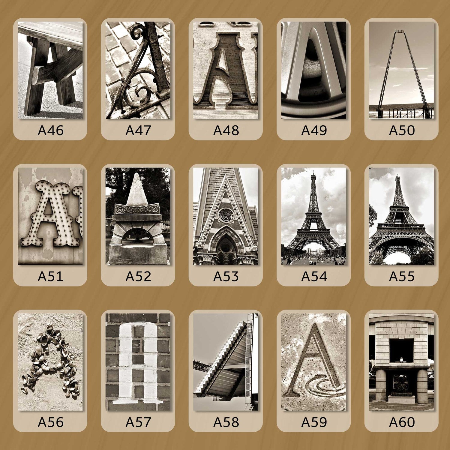 Sepia Letter A