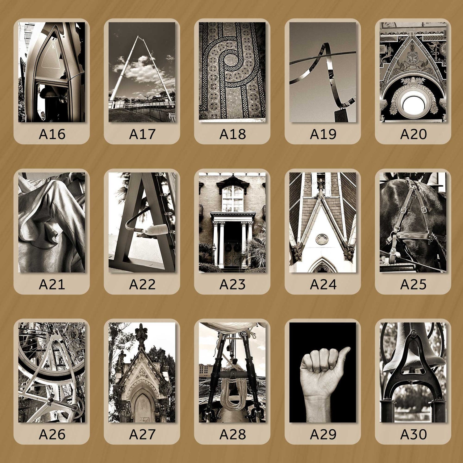 Sepia Letter A