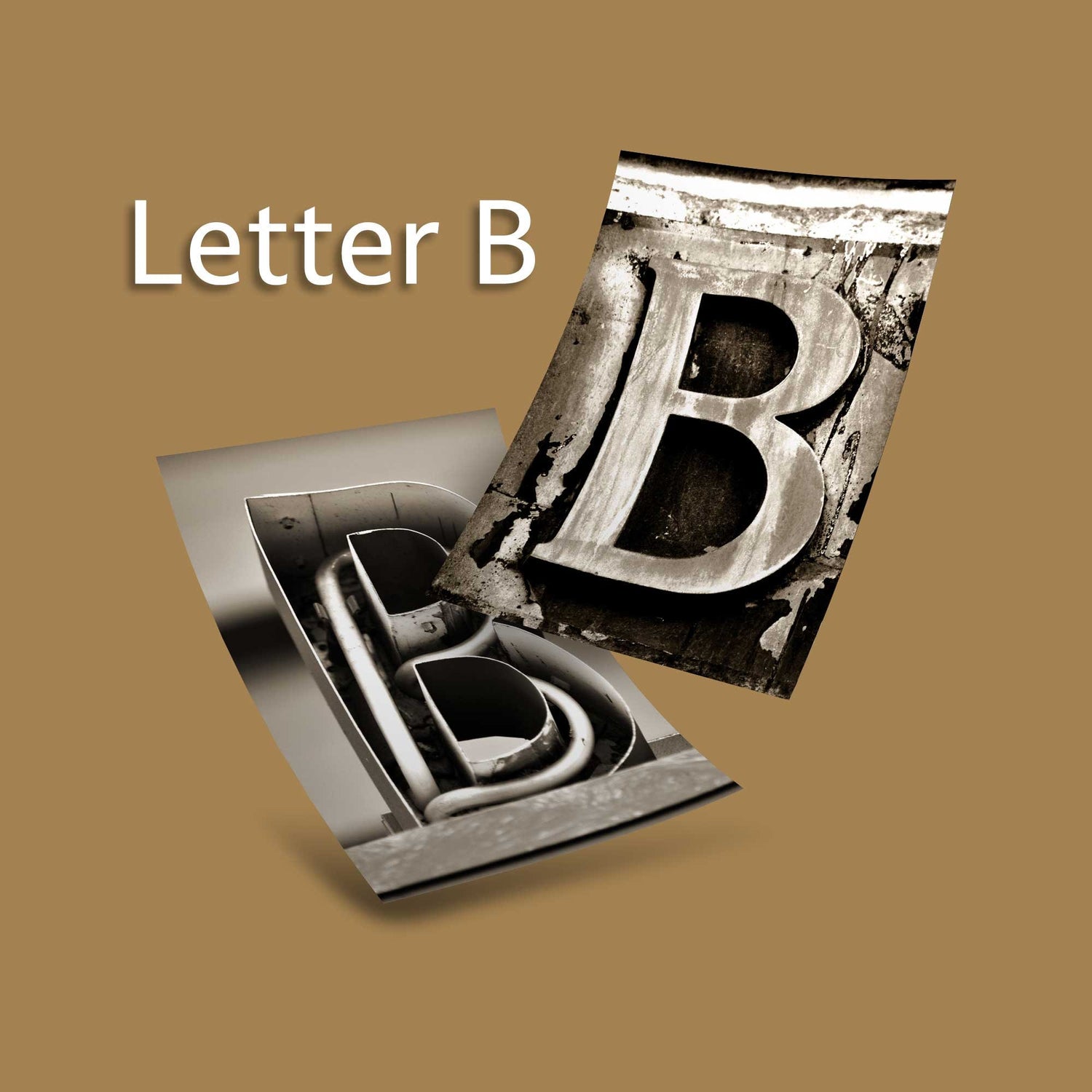 Sepia Letter B