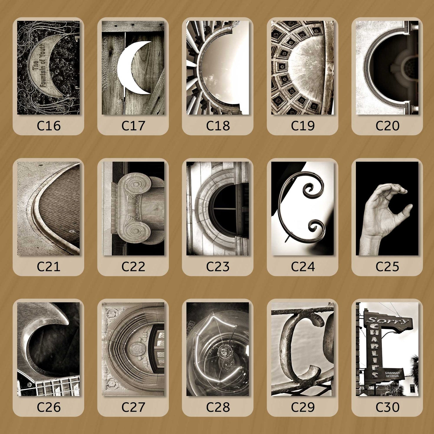 Sepia Letter C