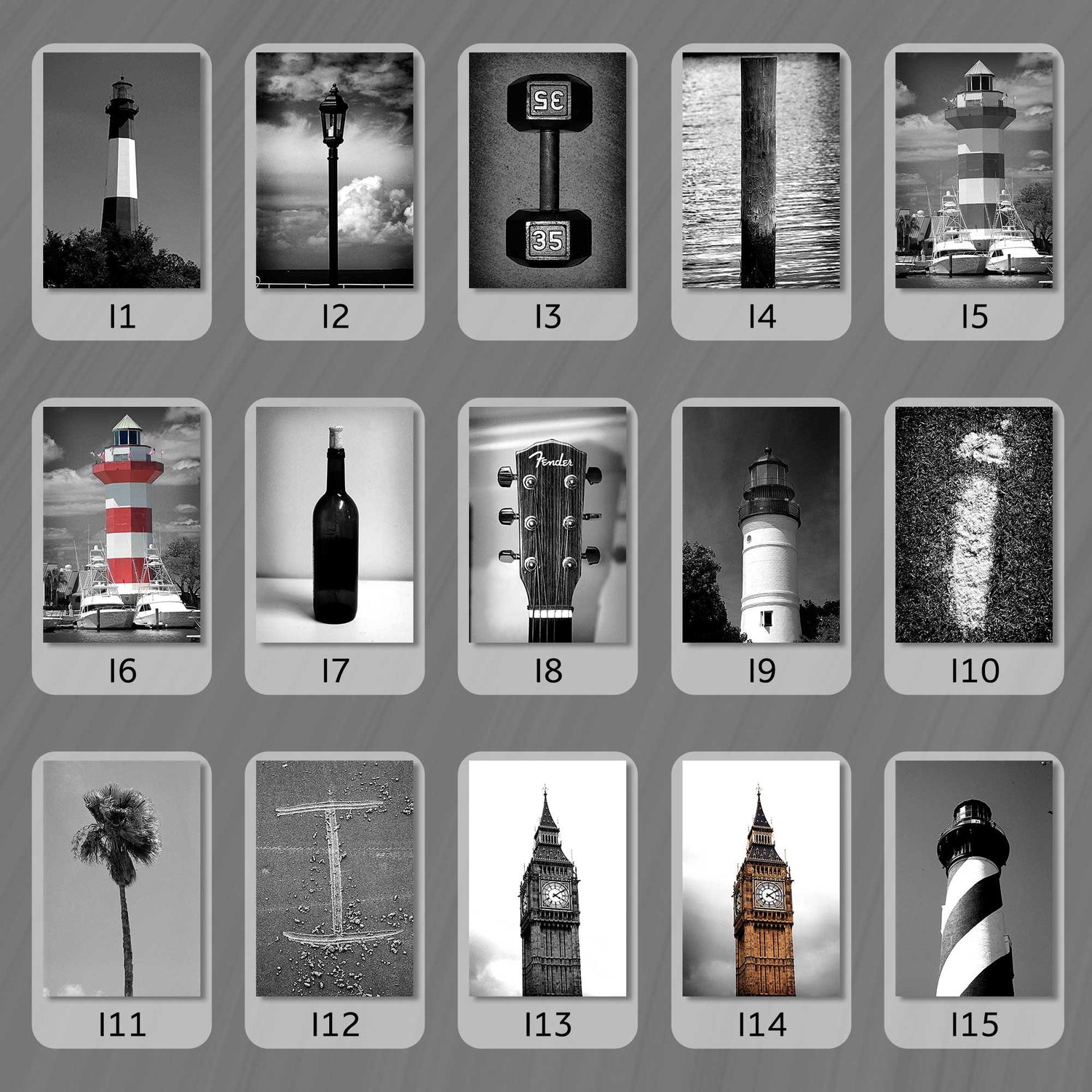 Black and White Letter I