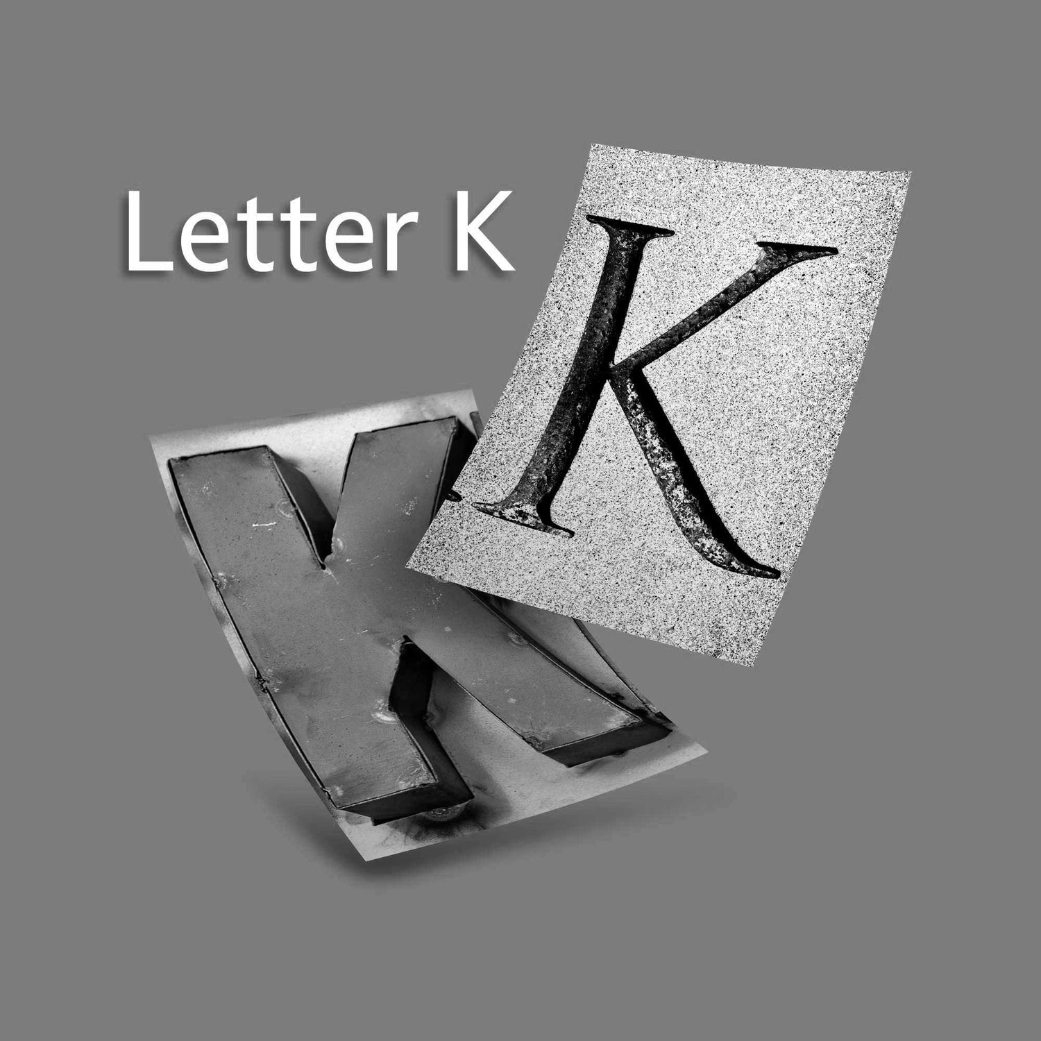 Black and White Letter K