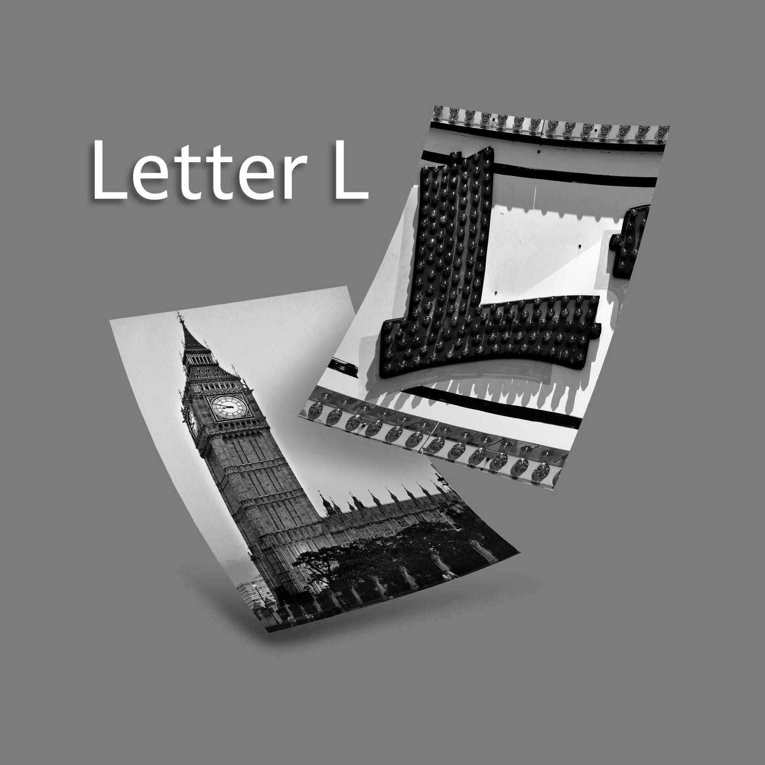 Black and White Letter L