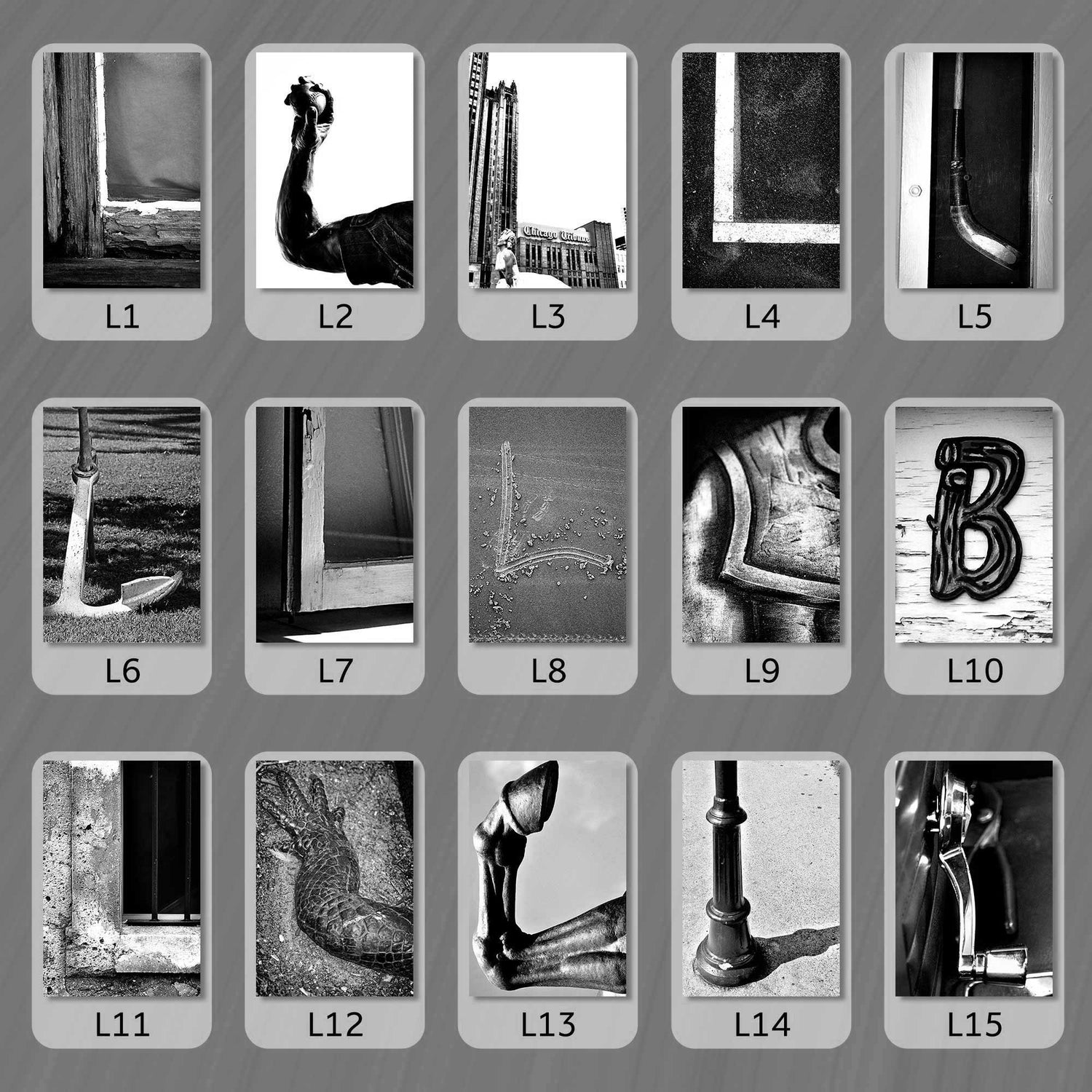 Black and White Letter L