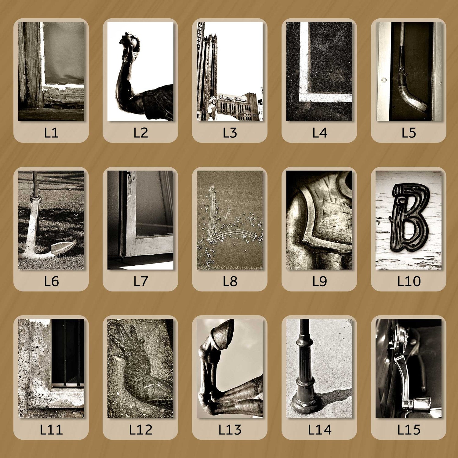 Sepia Letter L