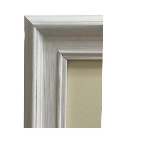 Custom Brushed White Frame Letter Art