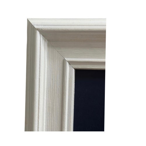 Custom Brushed White Frame Letter Art