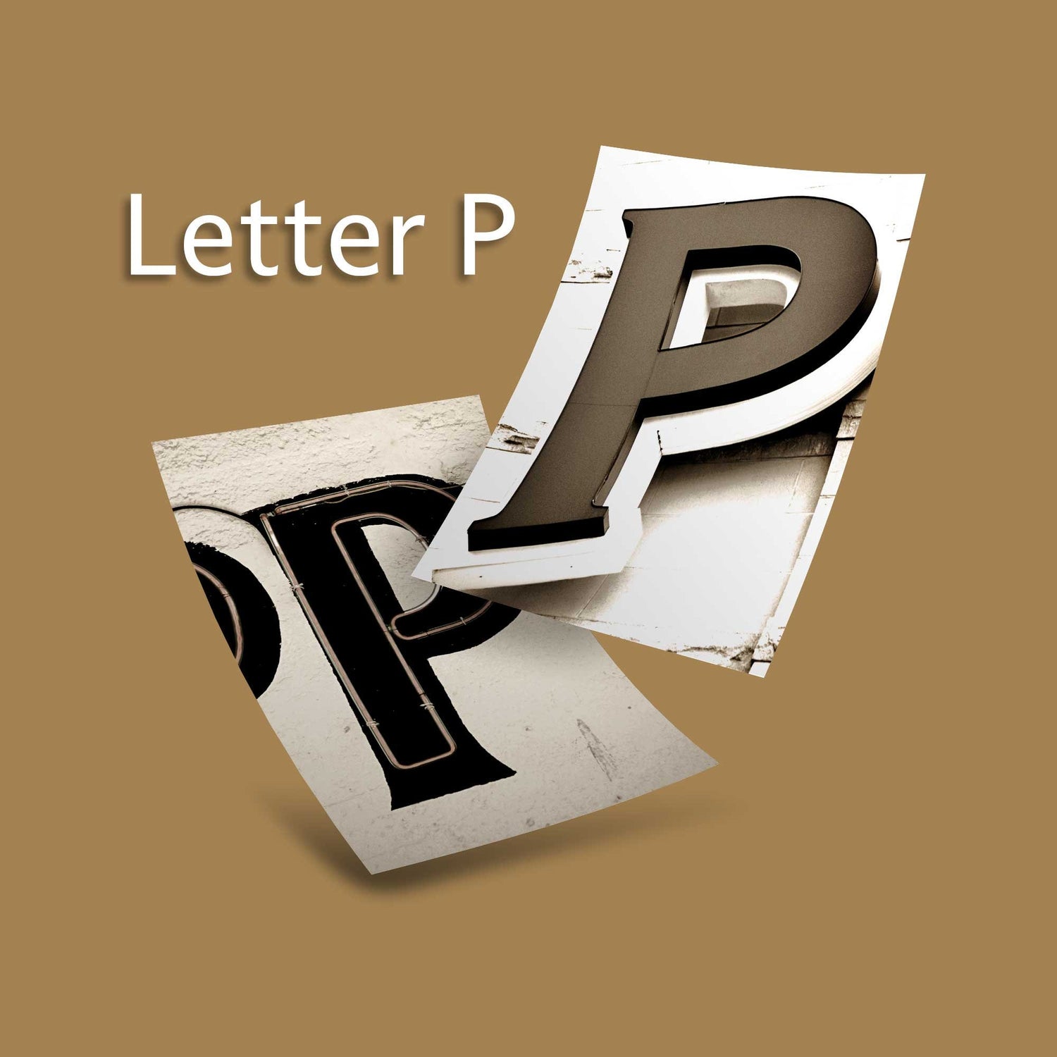 Sepia Letter P