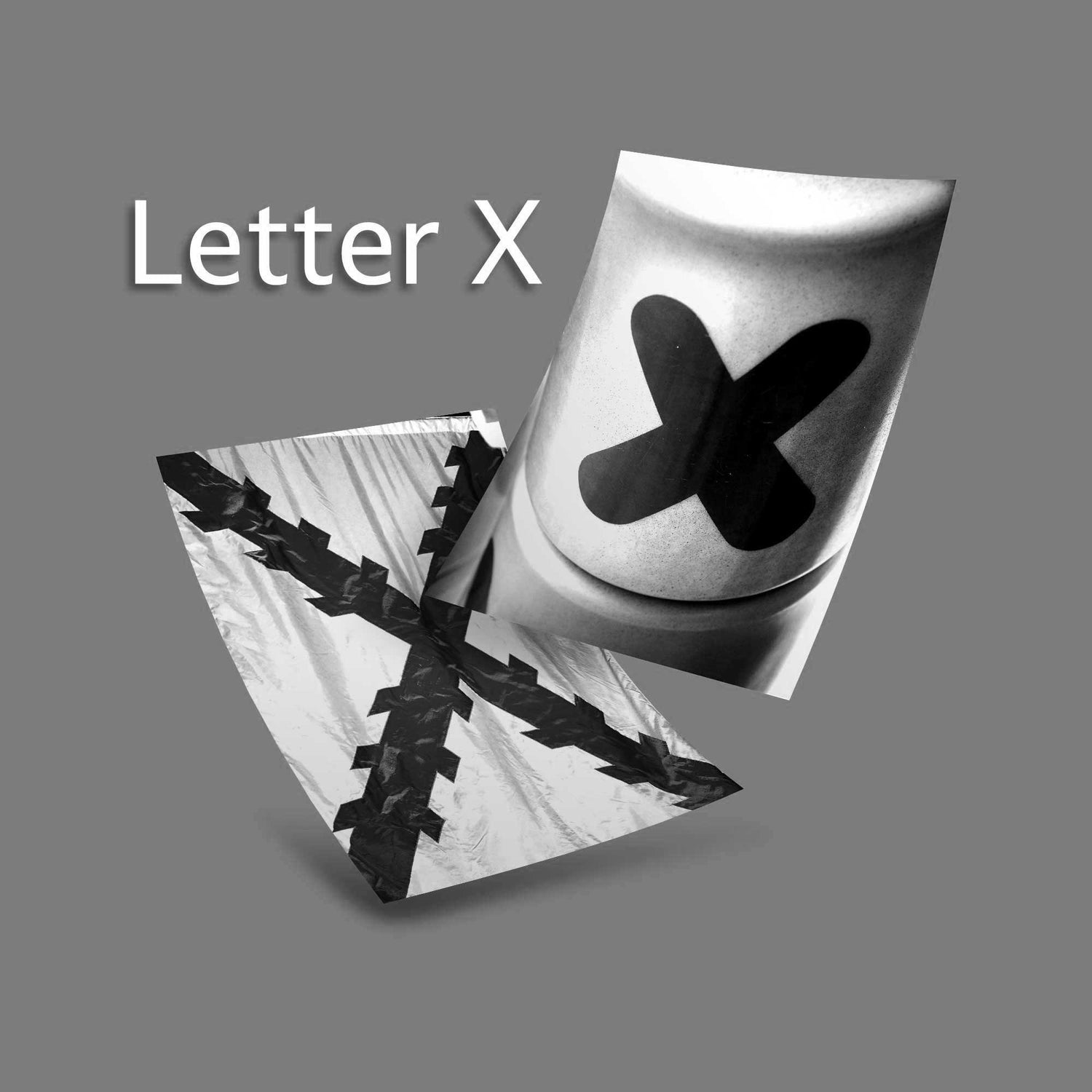 Black and White Letter X