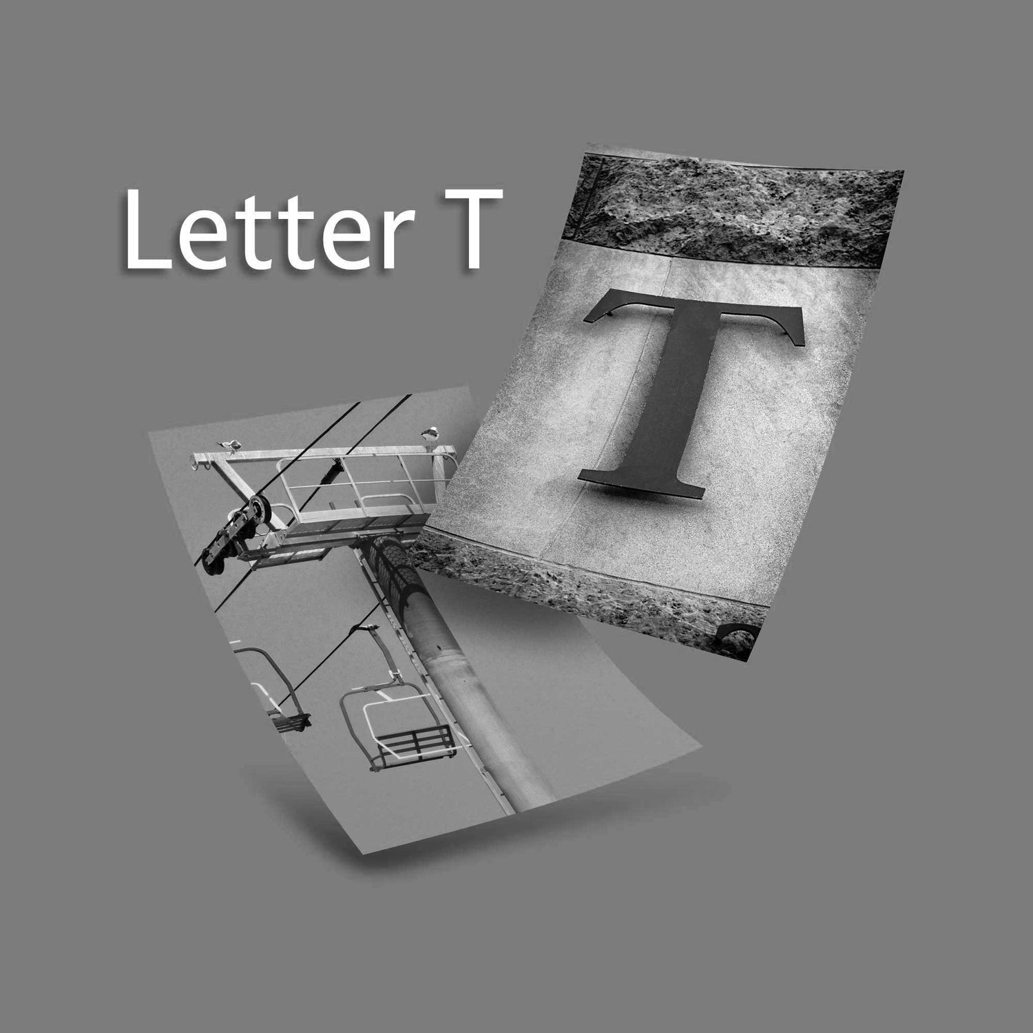 Black and White Letter T