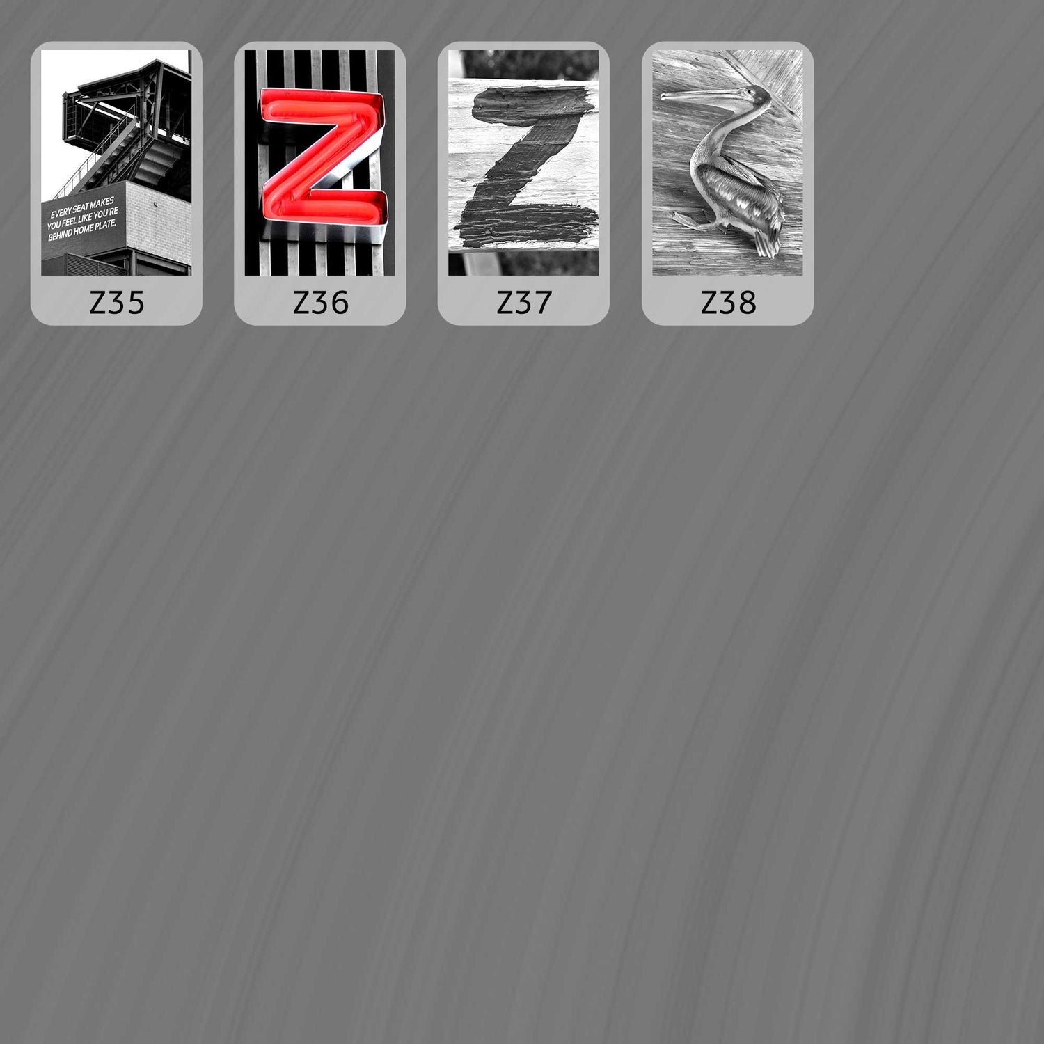 Black and White Letter Z