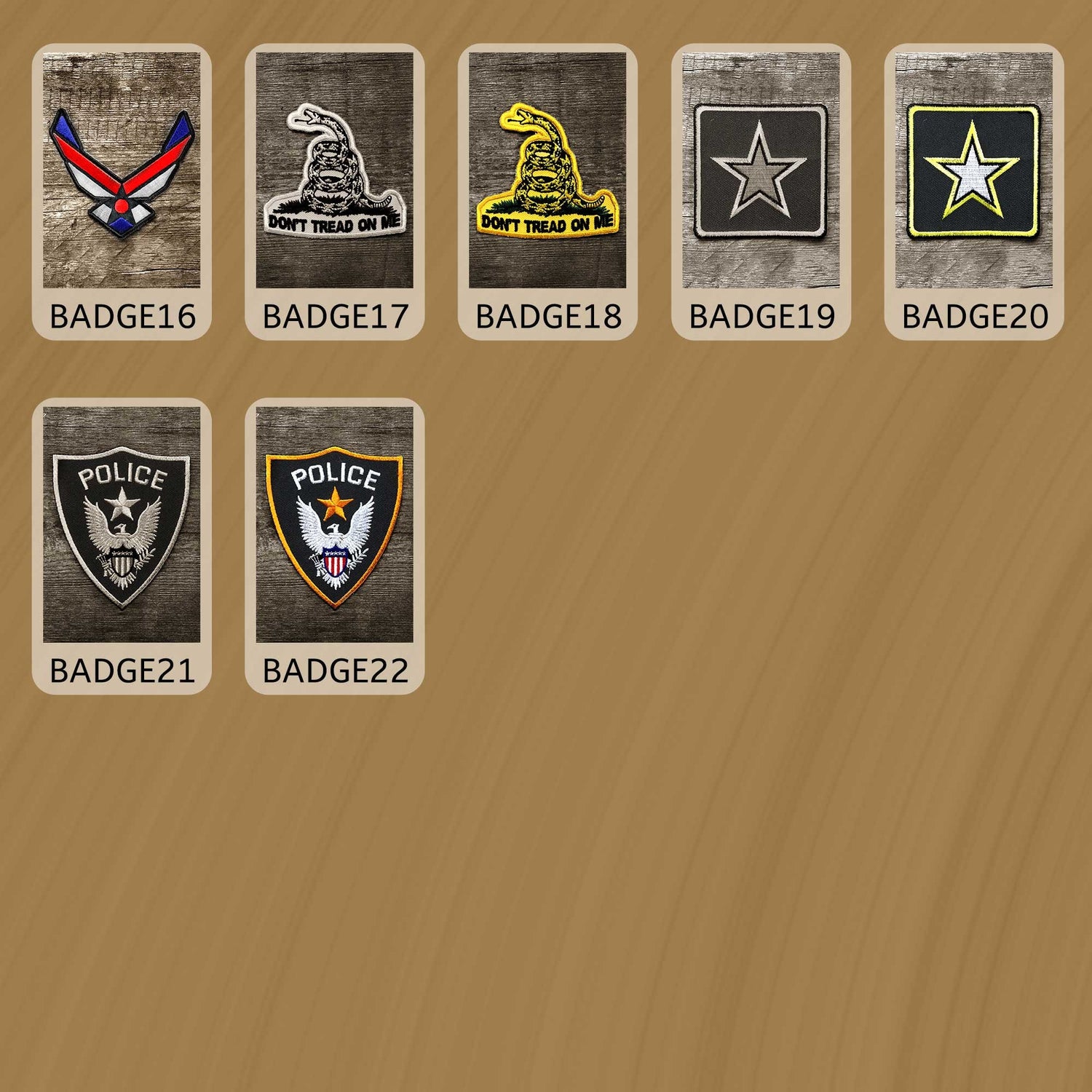 Sepia Badges