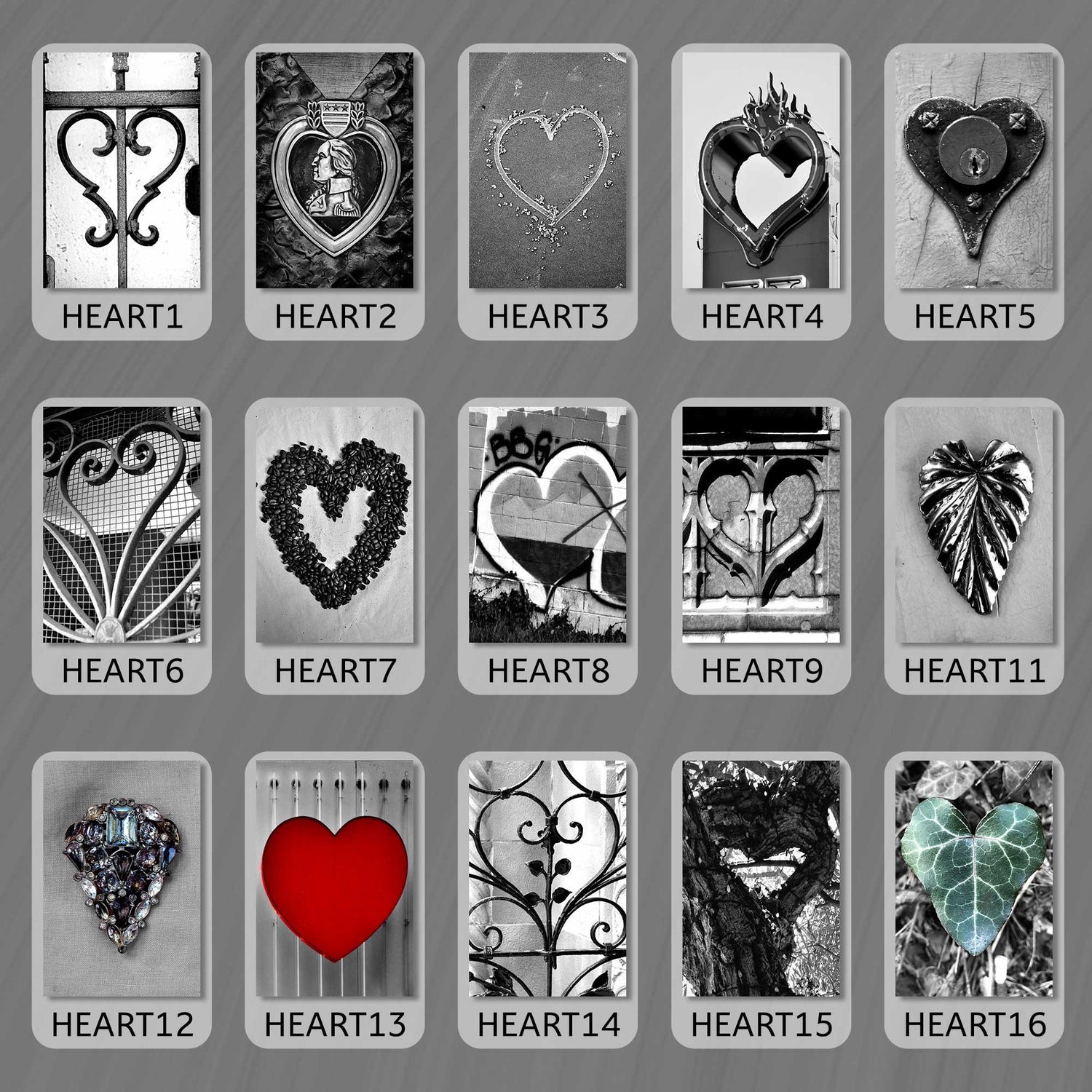 Black and White Hearts
