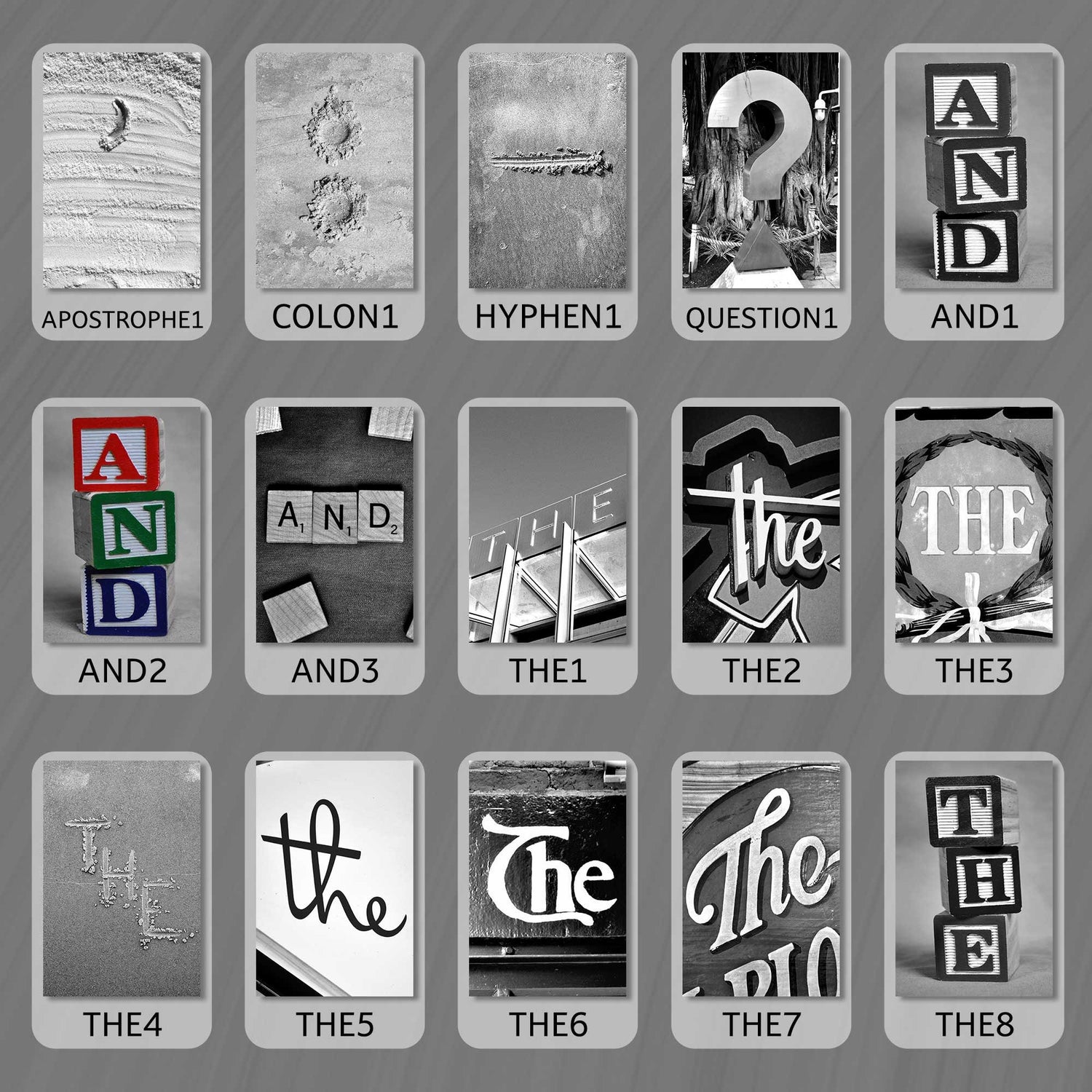 Black and White Symbols