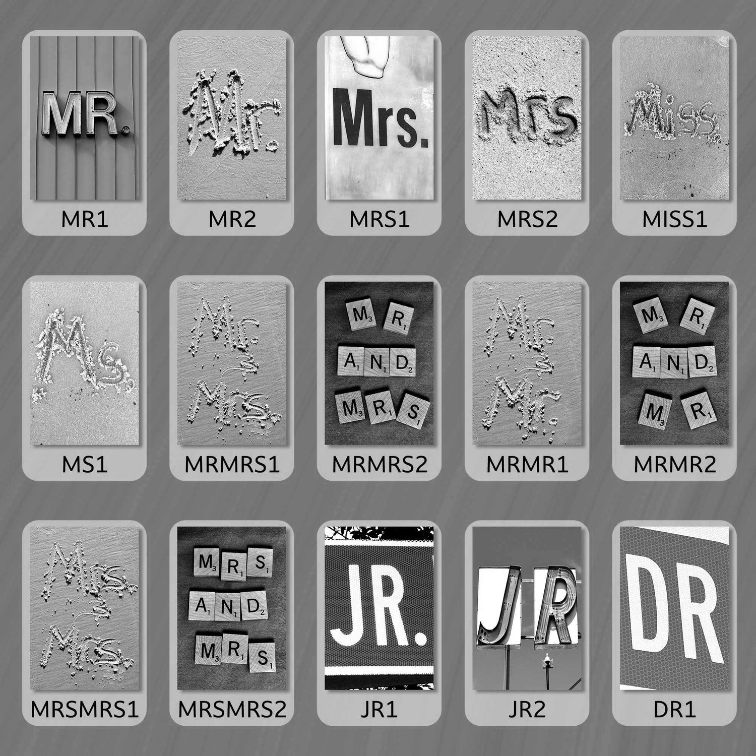 Black and White Titles