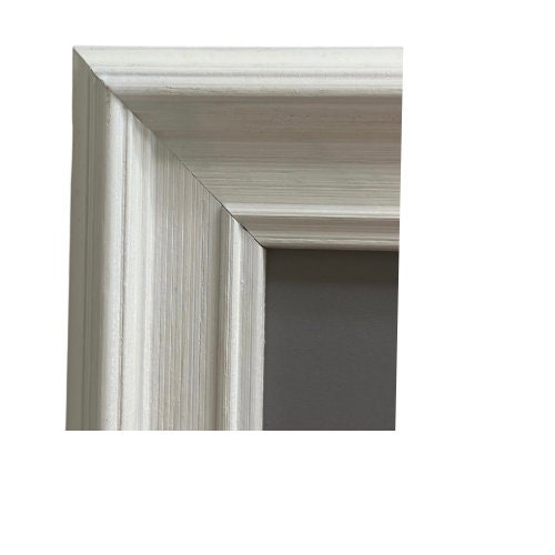 Custom Brushed White Frame Letter Art