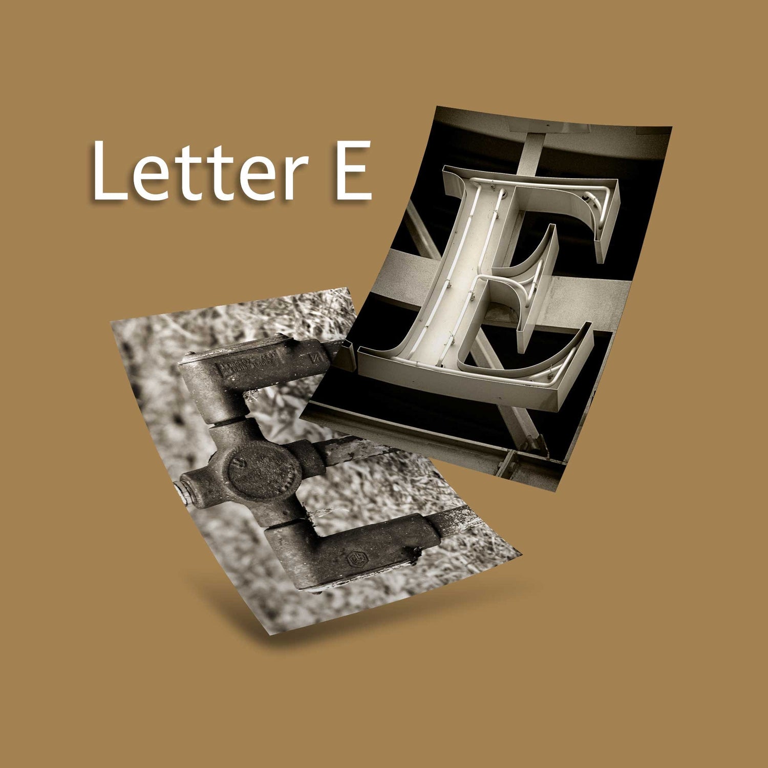 Sepia Letter E