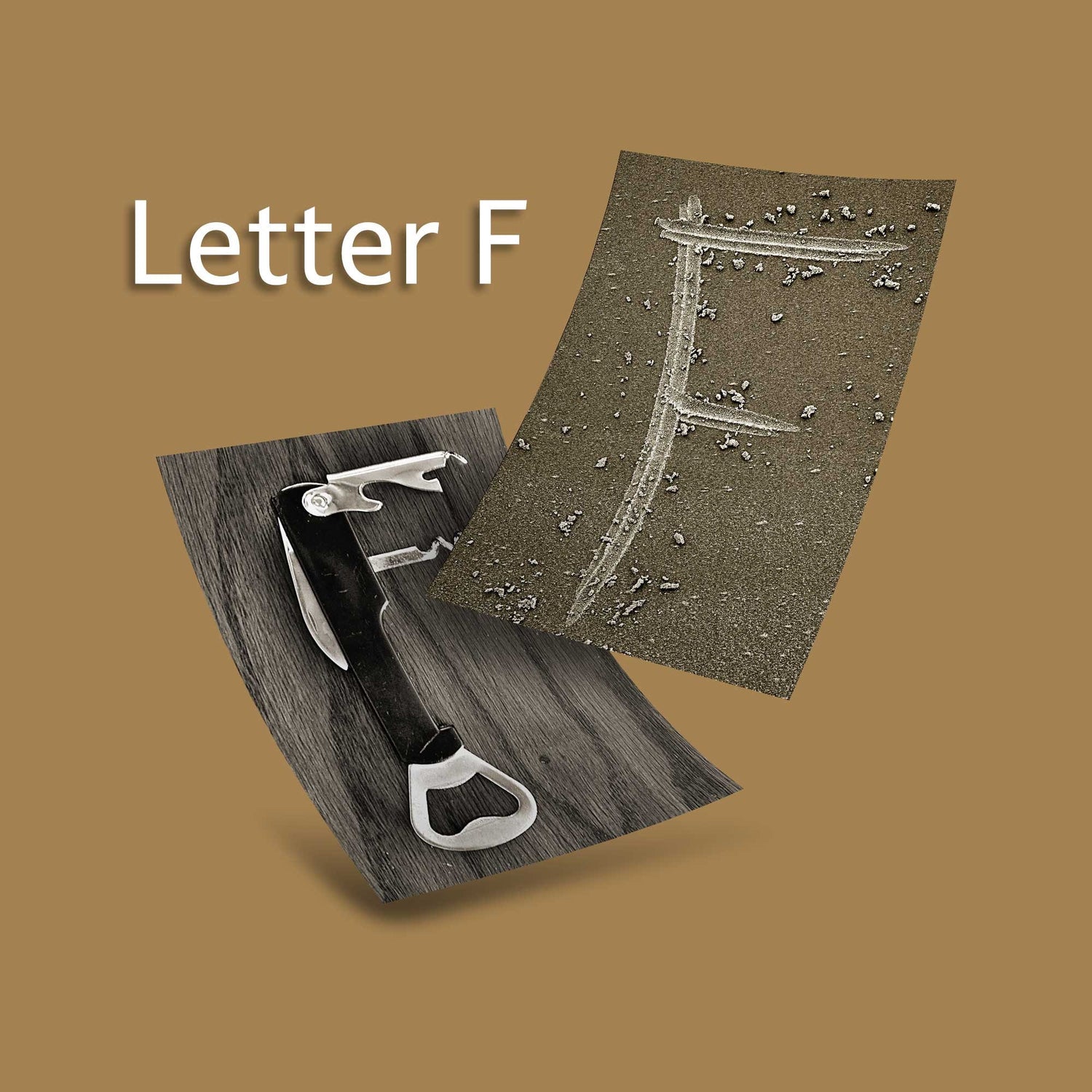 Sepia Letter F