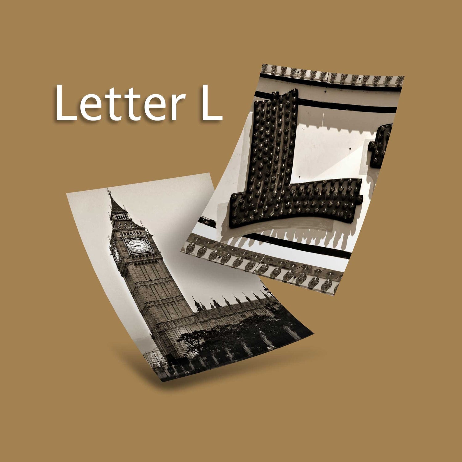 Sepia Letter L