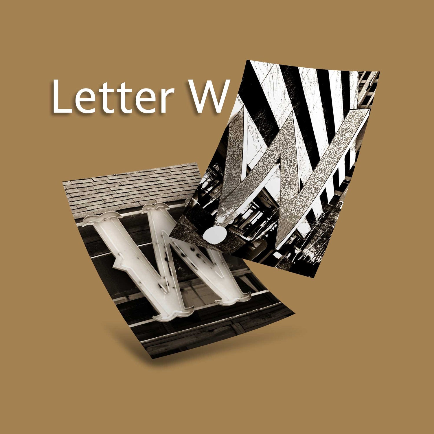 Sepia Letter W