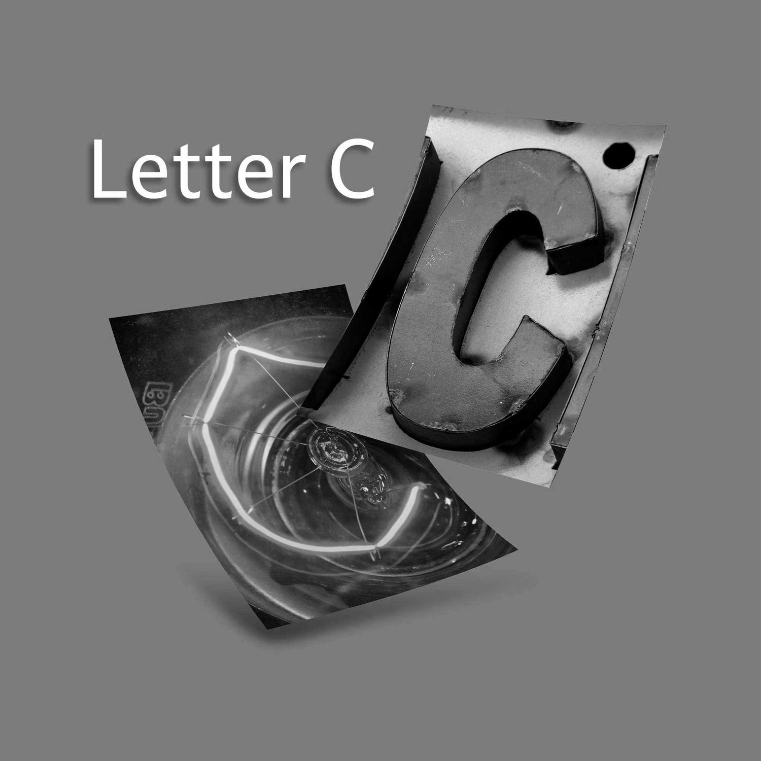 Black and White Letter C