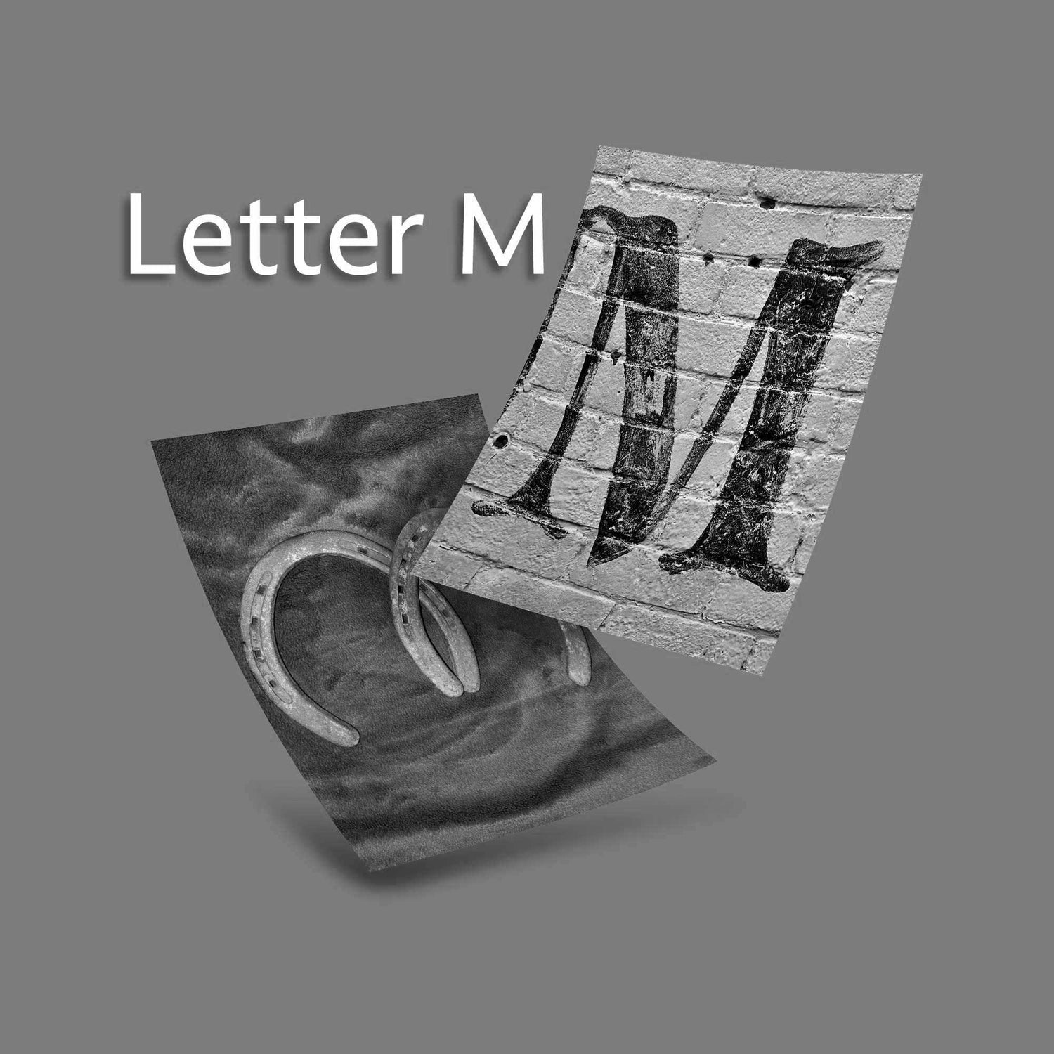 Black and White Letter M