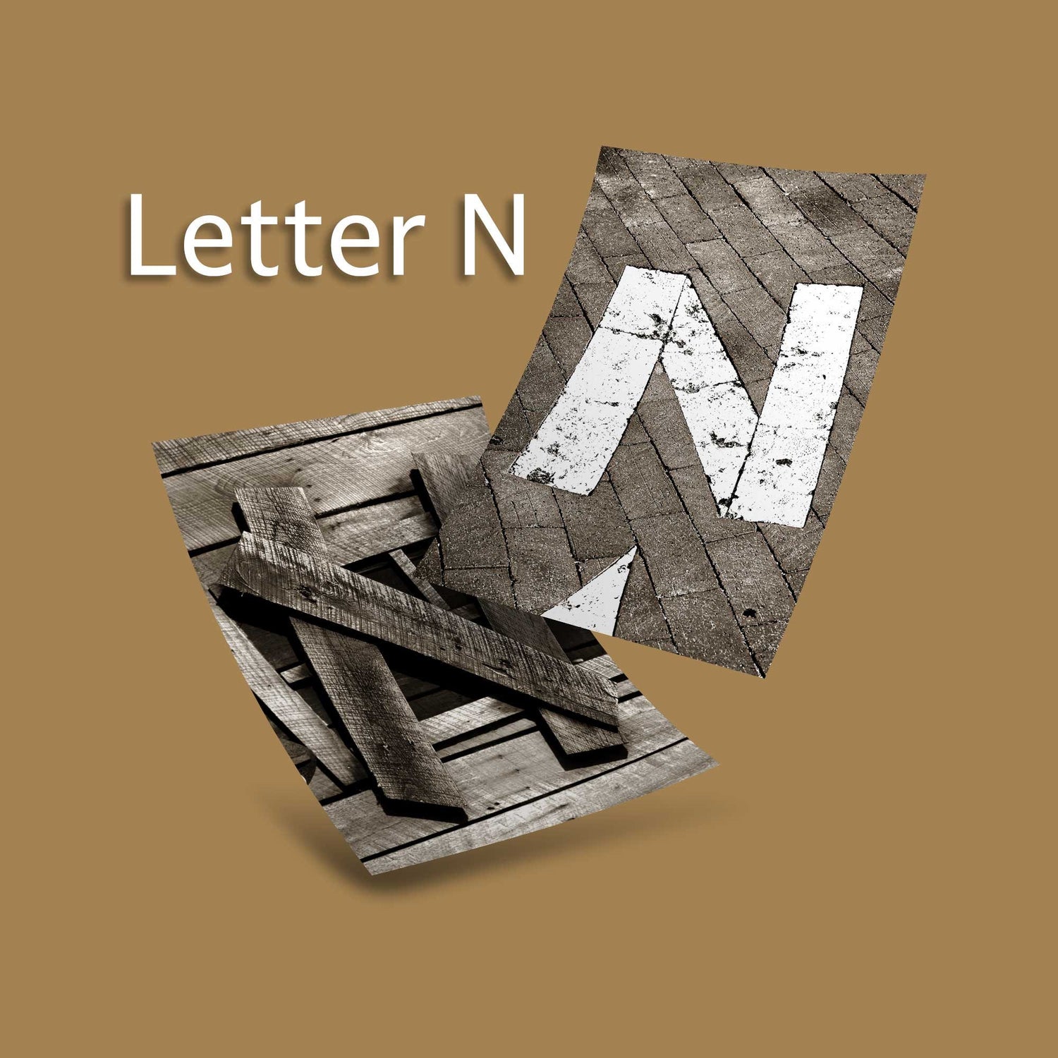 Sepia Letter N