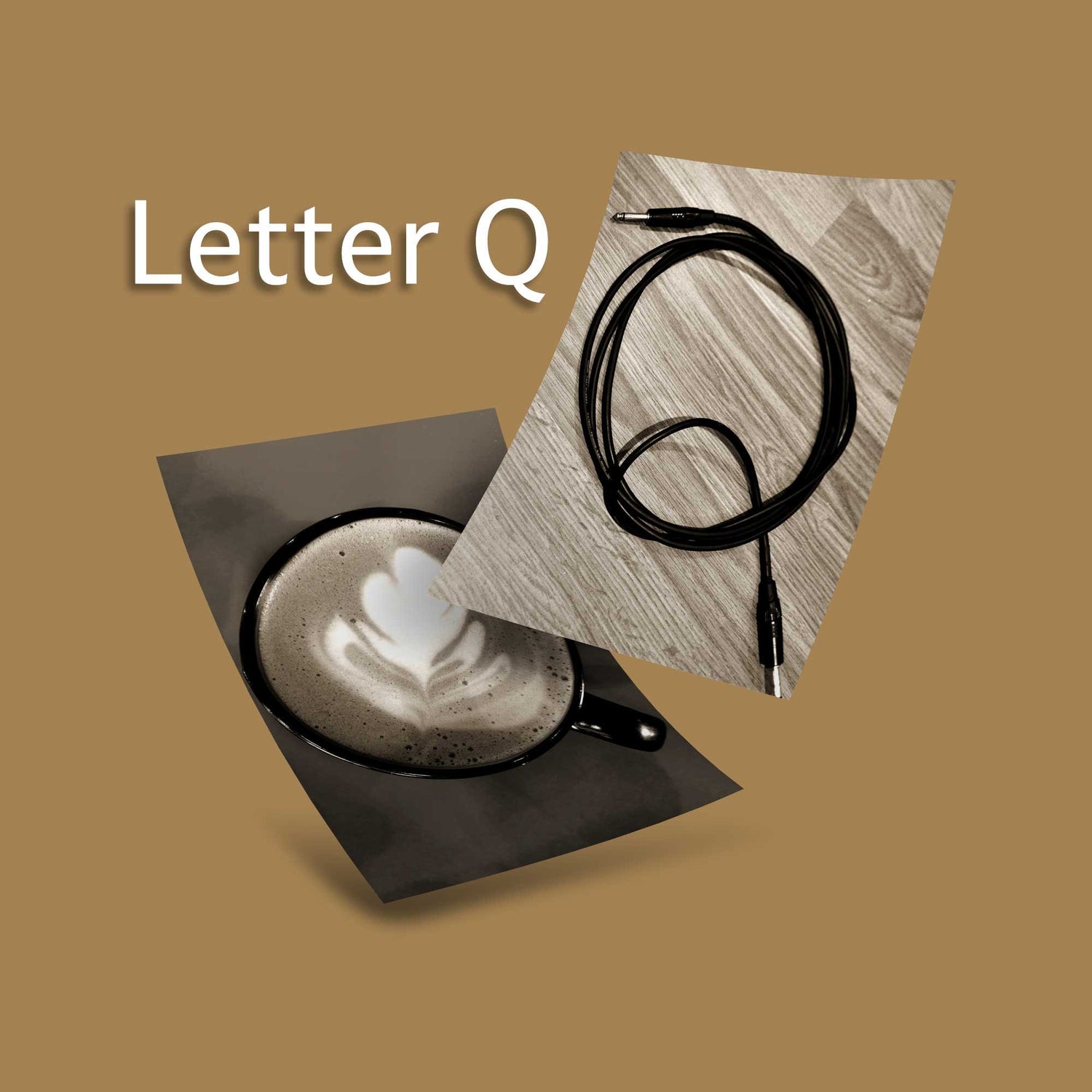 Sepia Letter Q