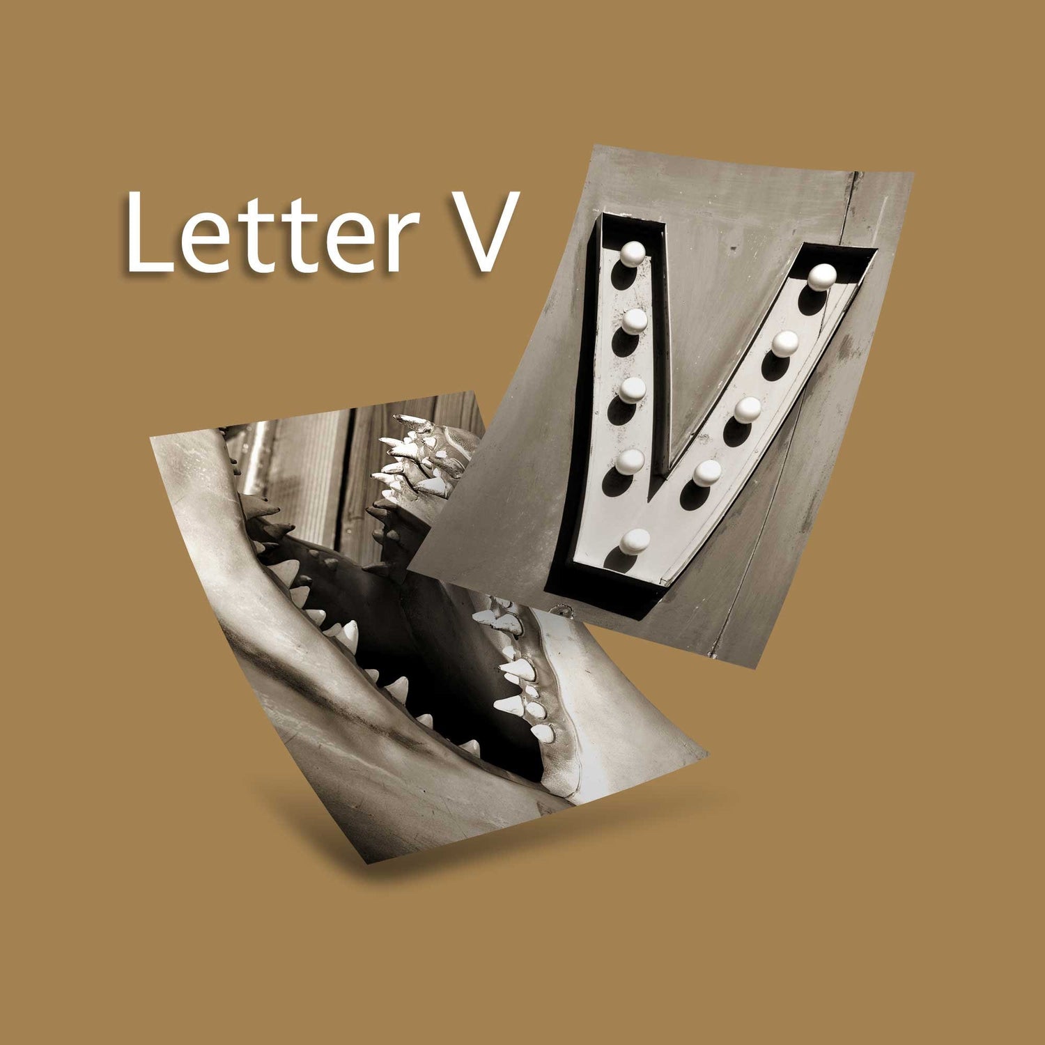 Sepia Letter V