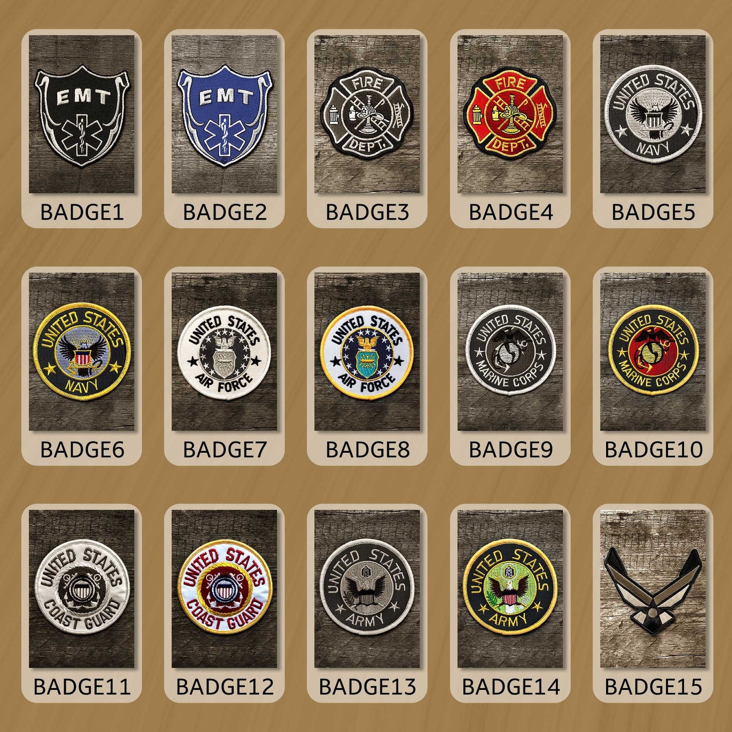 Sepia Badges