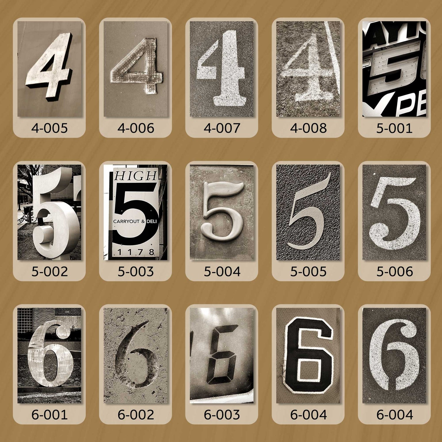 Sepia Numbers